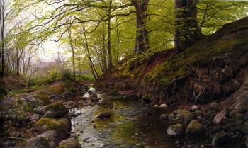 Peder Mork Monsted : Vandlob I Skoven, Stream in the Woods